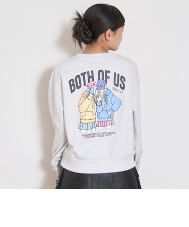 【7days】バックガールイラストトレーナー