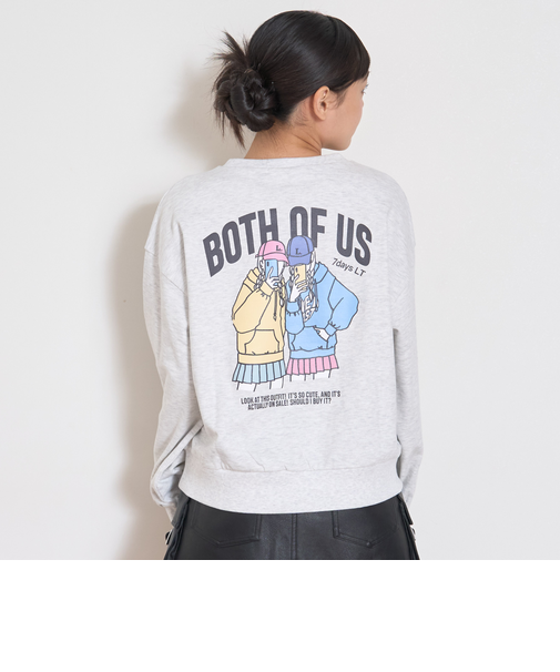 【7days】バックガールイラストトレーナー