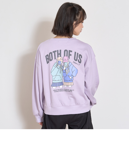 【7days】バックガールイラストトレーナー