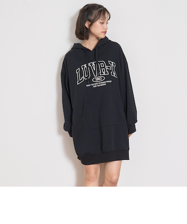 ルーズパーカワンピース