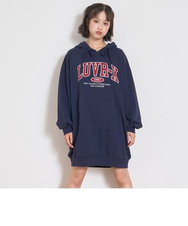 ルーズパーカワンピース