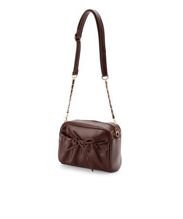 ギャザーポケットリボンショルダー