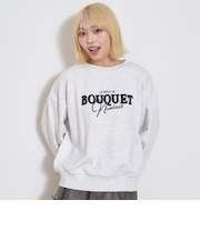 【秒かわトップス】ロゴ刺しゅうベーシックスウェット