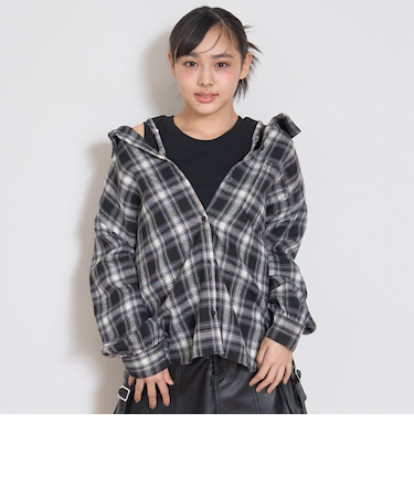 2WAY長袖チェックシャツSET