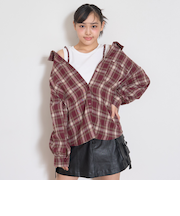 2WAY長袖チェックシャツSET