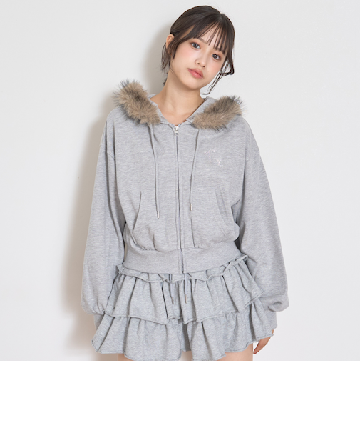 【LTXC】ファー2WAYZIPパーカ