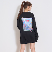 フォトバックプリントプルワンピース