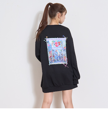 フォトバックプリントプルワンピース