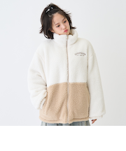 リバーシブルボアブルゾン