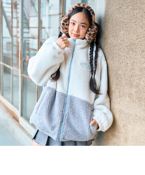 リバーシブルボアブルゾン｜ラブトキシックの通販｜&mall（アンド