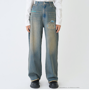 【サンリオキャラクターズ】デニムワイドパンツ