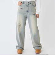 【サンリオキャラクターズ】デニムワイドパンツ