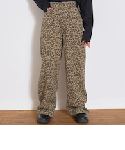 【LTXC】レオパード柄ロンクワイドﾞパンツ