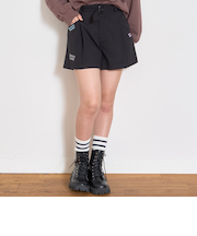 【7days】ベルトつきキュロットパンツ