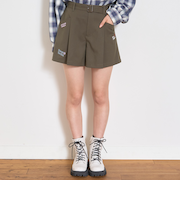 【7days】ベルトつきキュロットパンツ