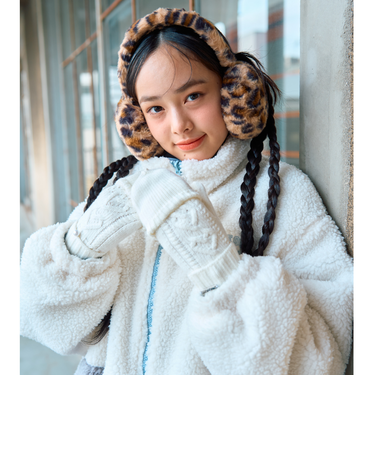 ケーブル編み手袋