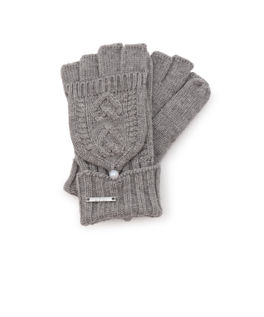 ケーブル編み手袋