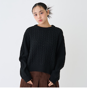 【GOODPRICE】ケーブルニットプルオーバー
