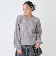 【GOODPRICE】ケーブルニットプルオーバー
