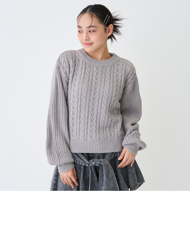 【GOODPRICE】ケーブルニットプルオーバー