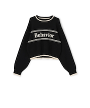 ロゴジャガードモチモチニット