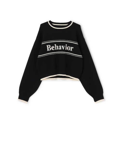 ロゴジャガードモチモチニット