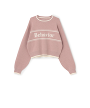 ロゴジャガードモチモチニット