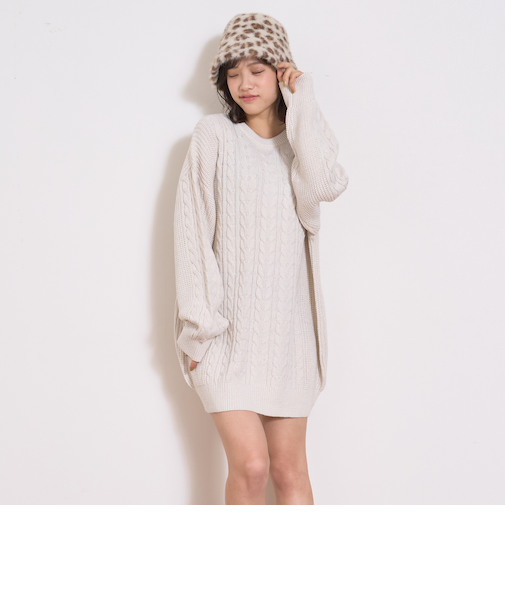 ラメニットルーズワンピース