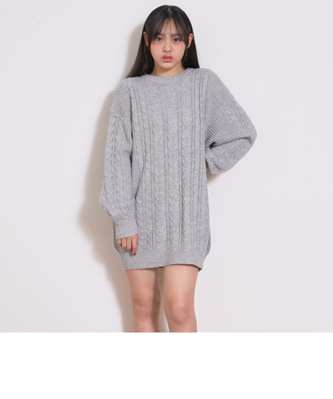 ラメニットルーズワンピース