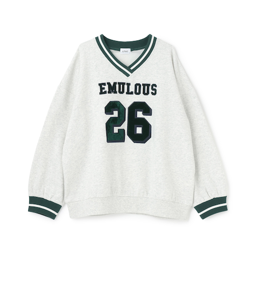 【LTXC】【綿100％】裏起毛ナンバールーズスウェット