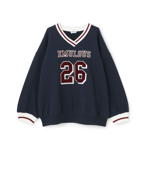 【LTXC】【綿100％】裏起毛ナンバールーズスウェット