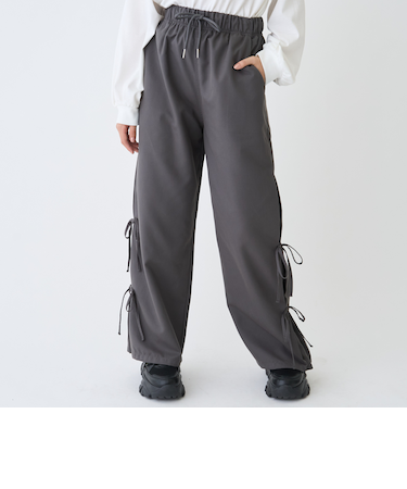 【吸水速乾】スリットリボンパンツ