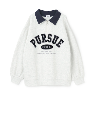 【LTXC】裏起毛ハーフジップスウェット