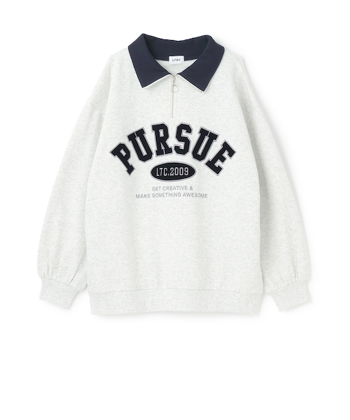 【LTXC】裏起毛ハーフジップスウェット