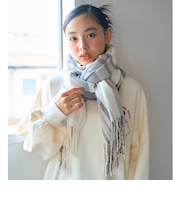 チェックマフラー