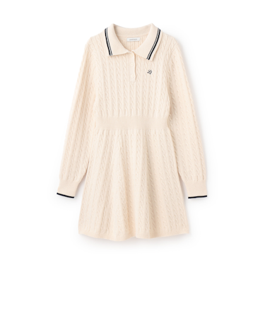 スタイルアップポロニットワンピース