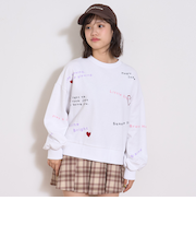 【綿100％】リサイクルコットン飛び刺しゅうスウェット