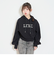 【LTXC】裏シャギークロップドパーカー