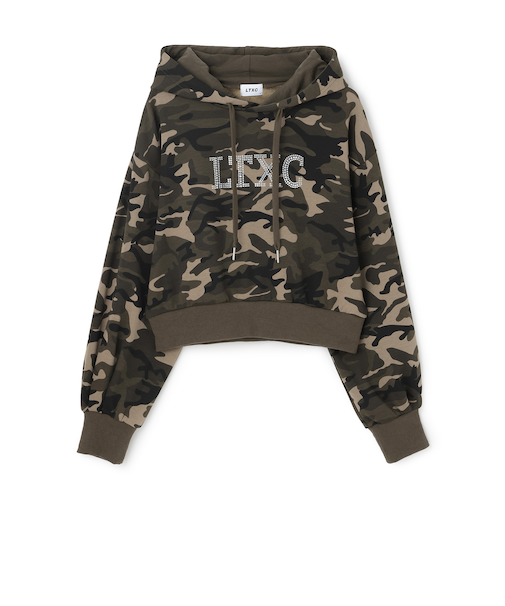 【LTXC】裏シャギークロップドパーカー