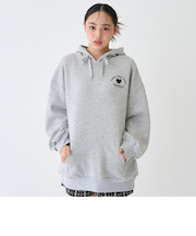 【LTXC】【綿100％】バックロゴチュニックパーカ