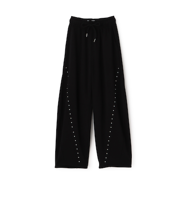 【LTXC】【起毛】スタッズカーブスウェットパンツ