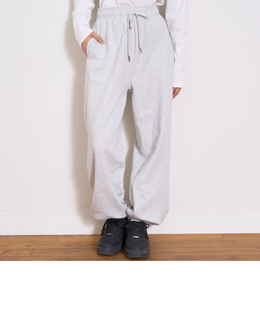 【裏起毛】綿100％スウェットジョガーパンツ