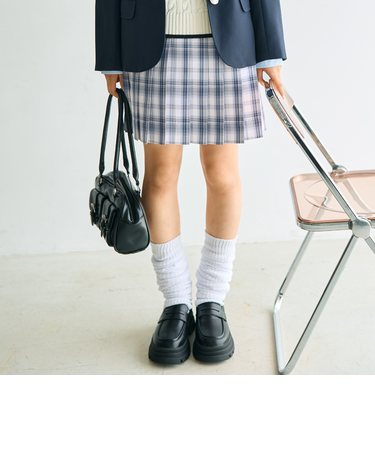 【卒服・セレモニー】チェック柄プリーツスカパン