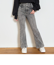 【起毛】【ストレッチ】スタイルアップフレアデニム