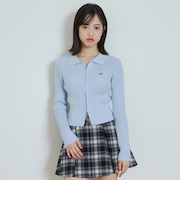 【LTXC】【洗える】リブWジップカーディガン