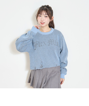 【LTXC】ロゴダメージニット