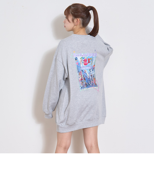 【裏起毛】フォトバックチュニックワンピース