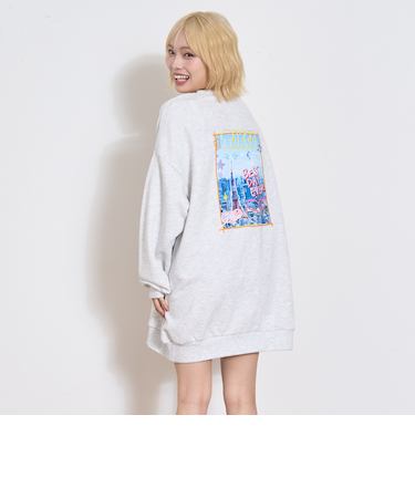 【裏起毛】フォトバックチュニックワンピース