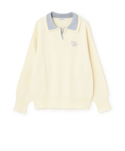 【アラエル】W衿スキッパーニット