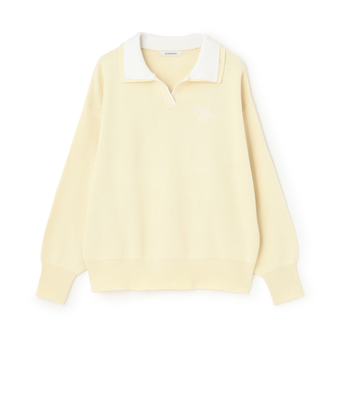 【アラエル】W衿スキッパーニット